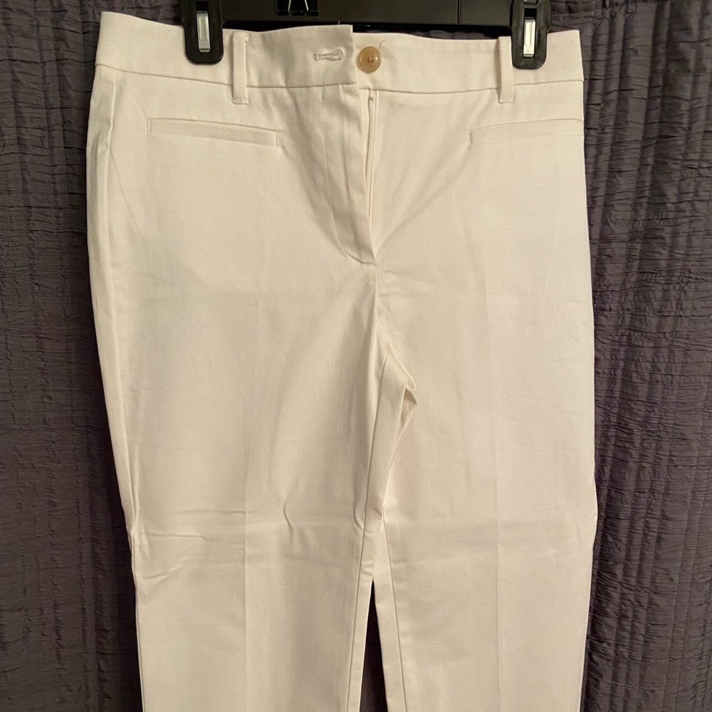 Ann Taylor white cotton crop pants